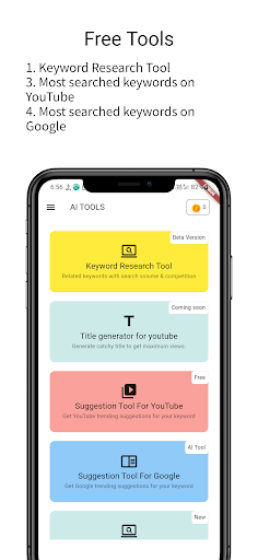 Android application Keyword Research Tool screenshort