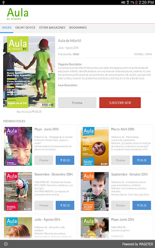 Android application Aula de Infantil screenshort