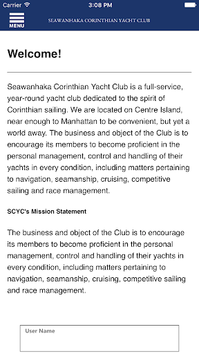 Android application Seawanhaka Corinthian YC screenshort