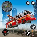 Flying Fire Truck Simulator-City Rescue Games 2020 Apk