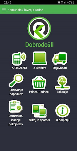 Android application Komunala Slovenj Gradec screenshort