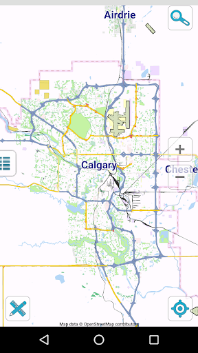 Android application Map of Calgary offline screenshort