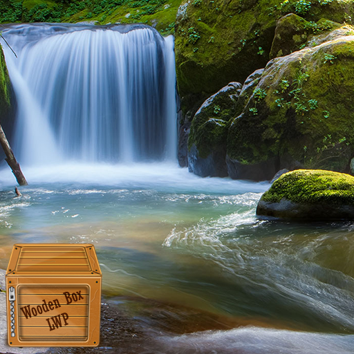 beautiful waterfall wallpaper logo