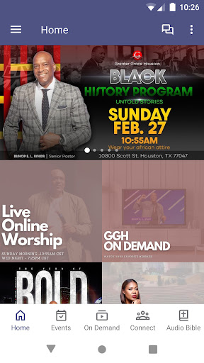 Android application Greater Grace Houston screenshort