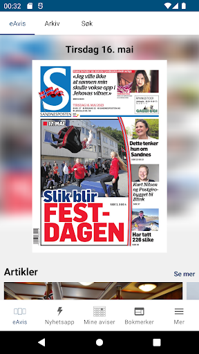 Android application Sandnesposten eAvis screenshort
