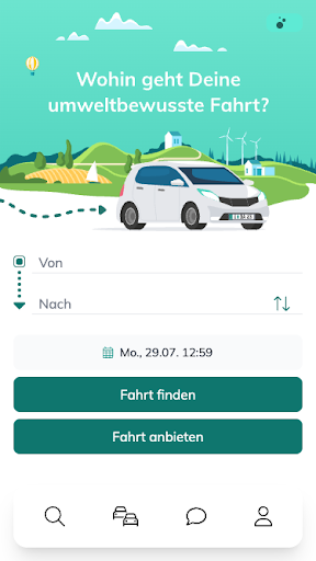 Android application IDA - Deine Mitfahrapp screenshort