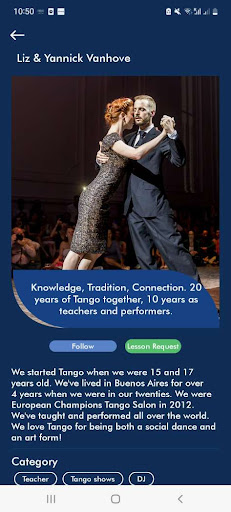 TangoPartner- Live Your Tango. Screen 3