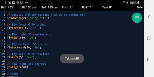 DroneBlocks Code Screen 3