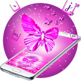 Pink Girl Bow Keyboard Theme icon