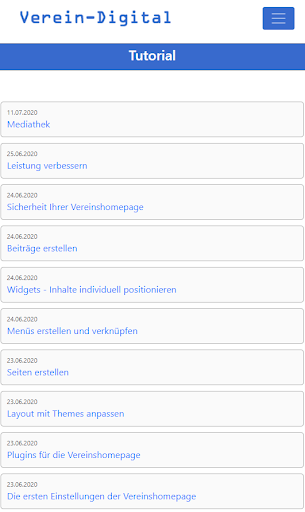 Verein-Info Screen 2