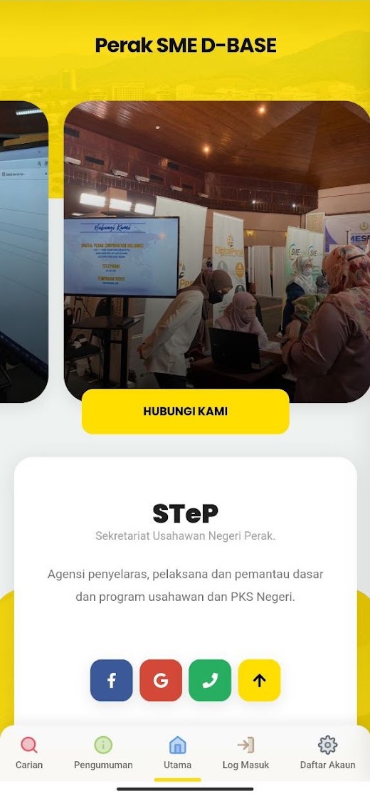 Android application Perak SME D-Base screenshot