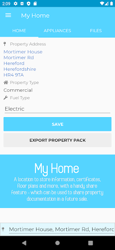 Android application Your Epic Home (YEH!) screenshort
