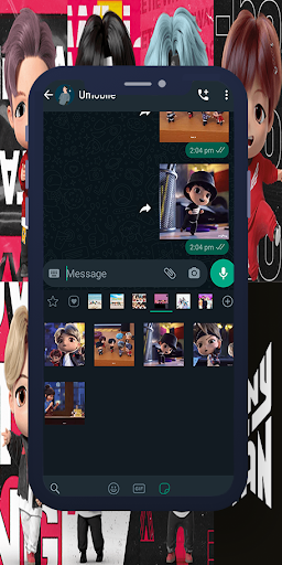 TinyTAN Animated WASticker Screen 2