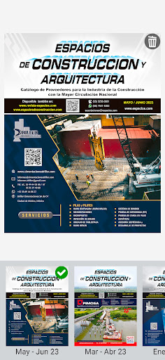 Android application Revista Construcción screenshort