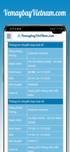 Vé Máy Bay Việt Nam Screen 3