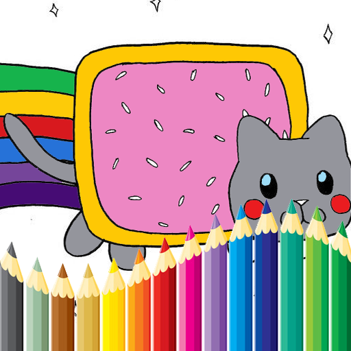 Nyan Kawaii Cat Coloring