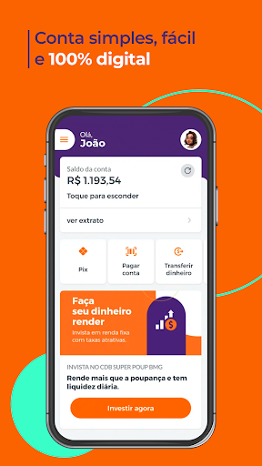 Android application Banco BMG: conta, cartão screenshort