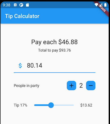 Android application Scrooge Tip Calculator screenshort