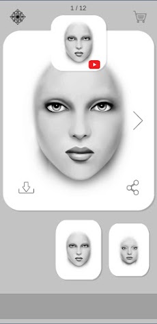 Download and color Face Chartsのおすすめ画像4