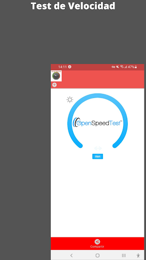 Android application Test de Velocidad screenshort