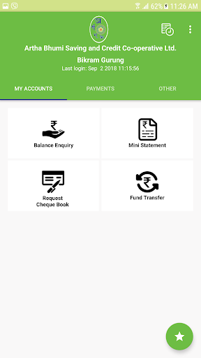Artha Bhumi SmartBanking Screen 2