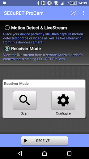 SECuRET ProCam DEMO Screen 2