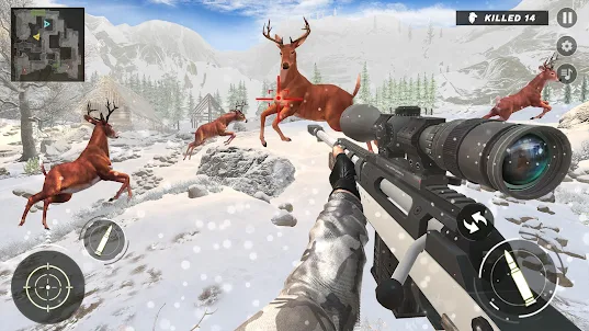 鹿狩りゲーム: ジャングル鹿狩り3d