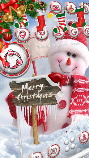 Christmas Snowman Theme Screen 3