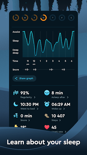 Cycle de sommeil: analyse du sommeil et réveil intelligent