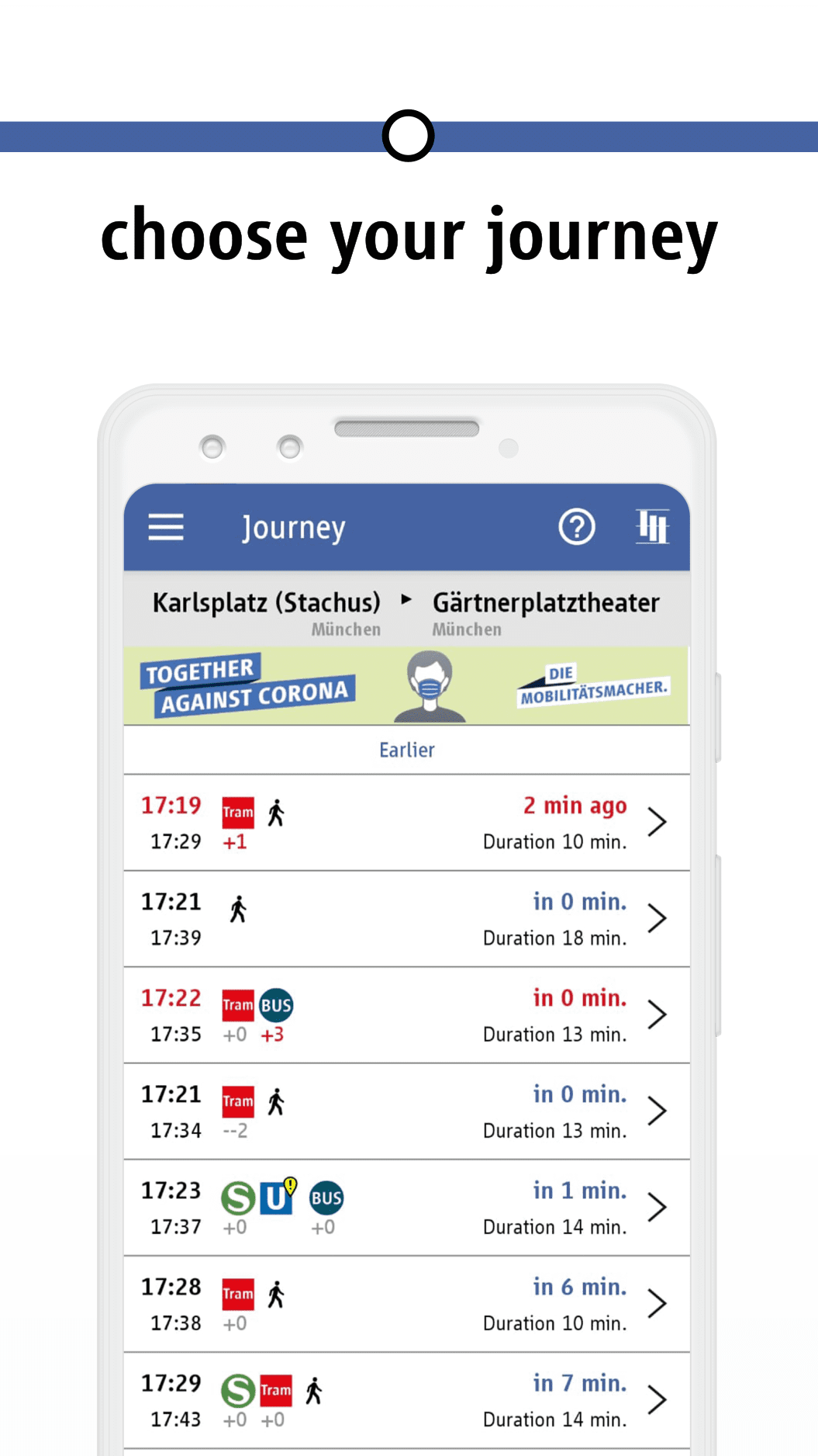 Android application MVG Fahrinfo München screenshort