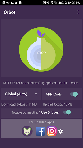 Orbot: Tor for Android 16.4.0-RC-2a-tor-0.4.4.6 screenshots {n} 1