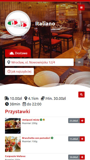 Restauracja.online aktiv panel