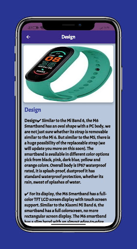 M6 Smart Watch Guide Screen 2