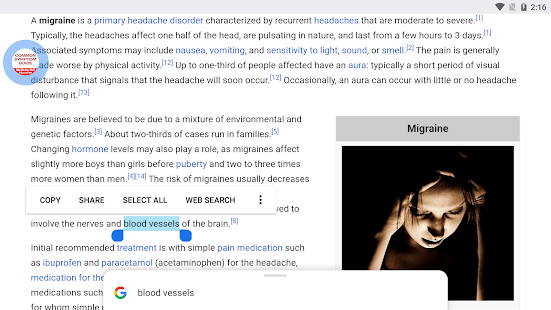 Common Symptom Guide Captura de pantalla