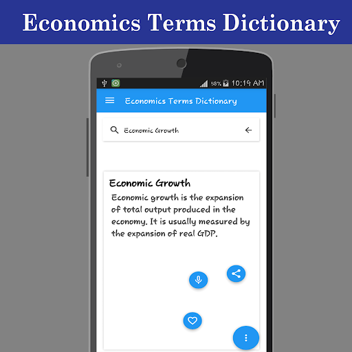 Economics Terms Dictionary Screen 3