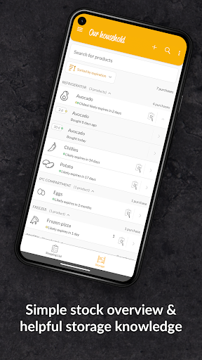 HNGRY Shopping list & Storage Screen 3