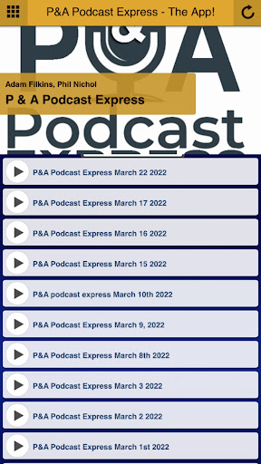 Android application pnapodcastexpress screenshort