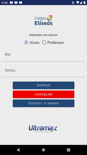 Android application Colégio Elíseos screenshort