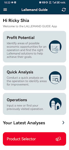Lallemand Guide Screen 3