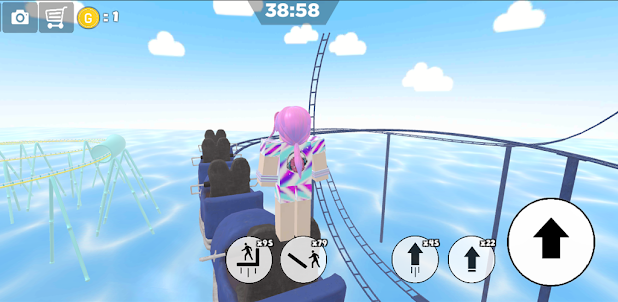 Roller coaster obby parkour