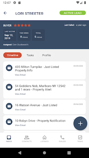 Homes of Idaho CRM Screen 3
