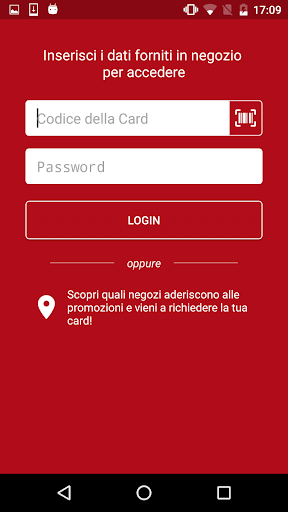 Android application Scacco Card screenshort