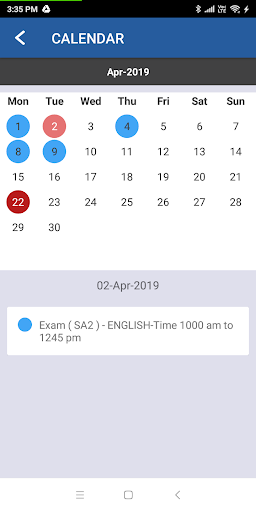 Daksha School - Parent App Screen 2