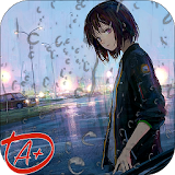 Anime Girl In The Rain LWP icon