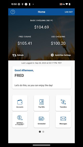 Lafleche Credit Union App Screen 2