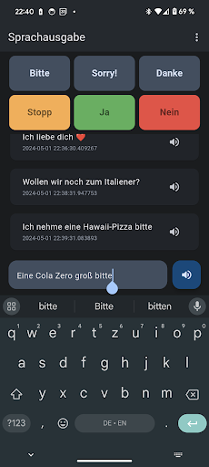 Android application Talk For Me screenshort