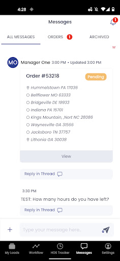 TLI Workflow (Go.Driver) Screen 3