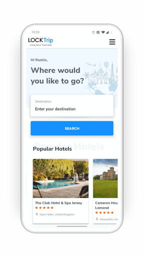 Android application LockTrip screenshort
