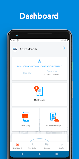 Android application Active Monash screenshort