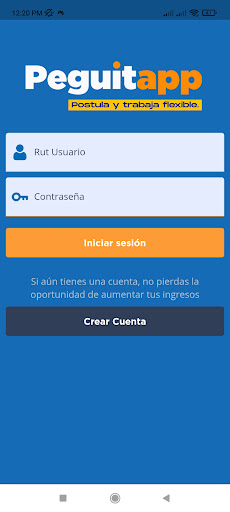 Android application Peguitapp screenshort